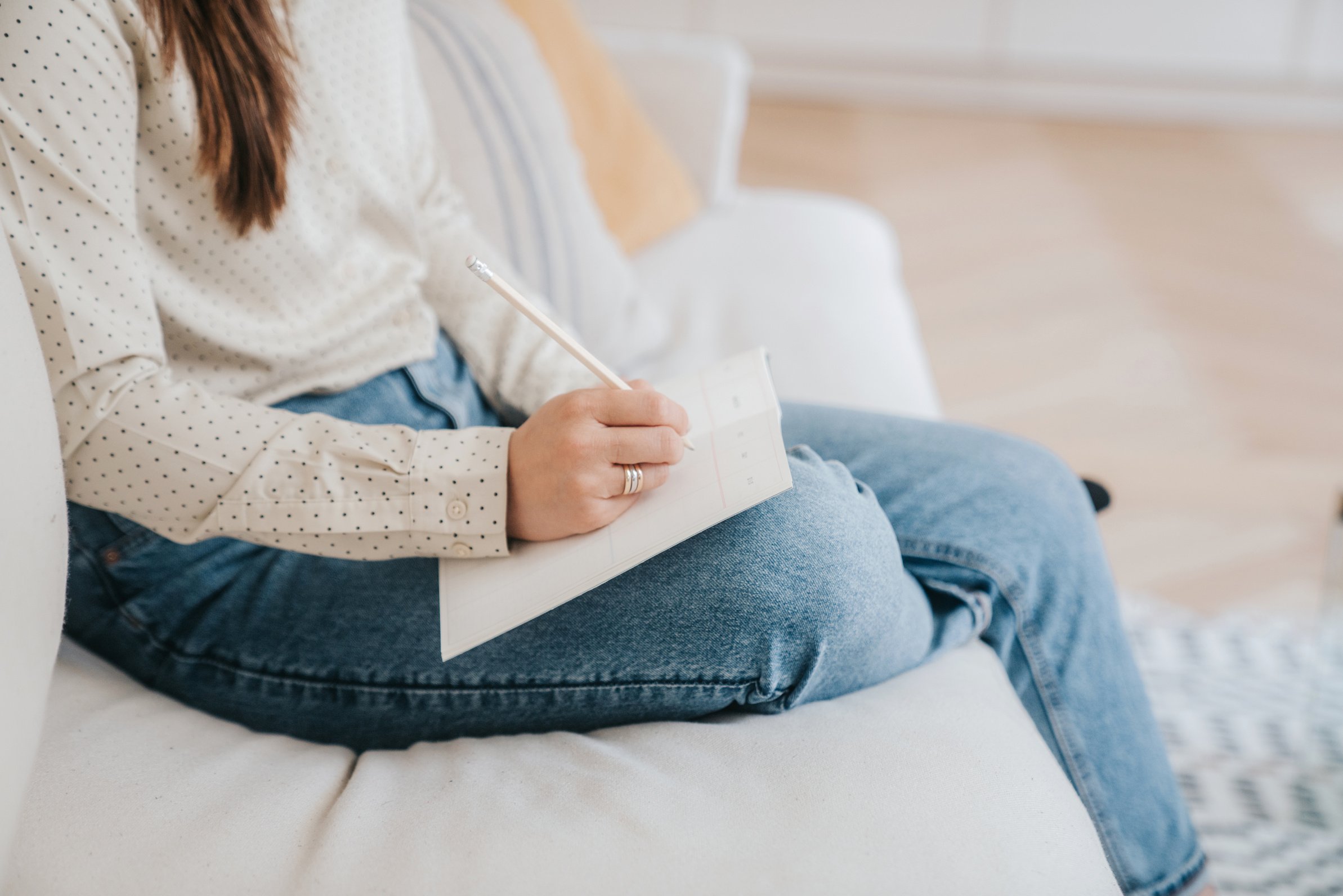 Young woman journaling